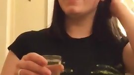 Girl drinks friend's pee