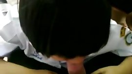 A young thai schoolgirl suck a dick