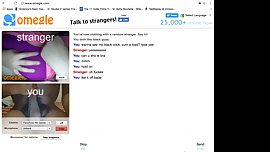 Black Guy cums a Load for Cute White Girl on Omegle