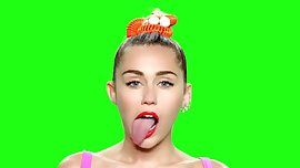 Miley Cyrus ¿what would you do with your tongue?
