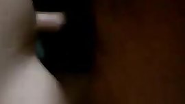 Teen getting her pussy beat up by guy.